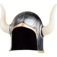 Uravas Store Üreticiniz Mega Boynuzlu Viking Ivar Kaskı Eskitilmiş Desen Gümüş Renk