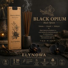 Black Opıum Doğal Tütsü Çubuğu 20 Adet - Uzun Süre Kalıcı Aroma