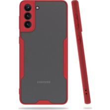 Uravas Store Newface Samsung Galaxy S21 Plus Kılıf Platin Silikon - Kırmızı