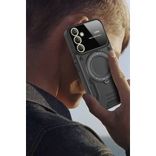 Uravas Store Newface Samsung Galaxy A55 5g Kılıf Joy Lens Standlı Kapak - Kırmızı