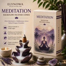 Medıtatıon (Meditasyon) Geri Akışlı Konik Tütsü | Backflow Incense Cones | 10 Adet
