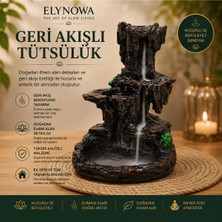 Şelale Kayalık Geri Akışlı Tütsülük | Seramik Backflow Tütsü Standı