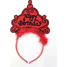 Uravas Store Üreticiniz Happy Birthday Yazılı Neon Renk Taç 12 Adet