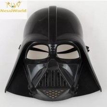 Uravas Store Üreticiniz Çocuk Boy Yıldız Savaşları Darth Vader Maskesi ve 90 cm Pelerin Seti Siyah