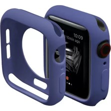 Uravas Store Newface Apple Watch 44MM Silikon Alt Kasa - Mavi