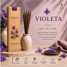 Vıoleta Doğal Tütsü Çubuğu 20 Adet - Uzun Süre Kalıcı Aroma