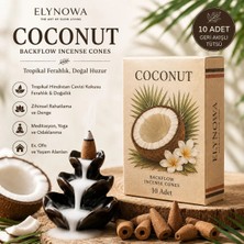 Coconut (Kokonat) Geri Akışlı Konik Tütsü | Backflow Incense Cones | 10 Adet