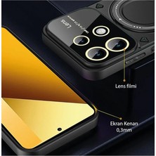 Uravas Store Newface Xiaomi Redmi Note 13 4g Kılıf Joy Lens Standlı Kapak - Lacivert