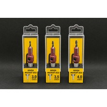 Nextra Profesyonel Havşalı Matkap Ucu Seti 3'lü 3 mm 3.5 mm 4 mm Ahşap Havşa Açma Ucu Hss
