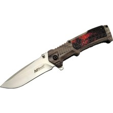 Uravas Store 463 Kahverengi Kamp Çakı 21CM - Yarı Otomatik, Kemerlikli, Plastik Sap