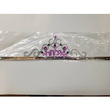 Uravas Store Üreticiniz Gümüş Renk Prenses Yazılı Parti Tacı 60 cm