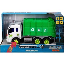 Uravas Store Üreticiniz 13078 1:16 Maxx Wheels Sesli ve Işıklı Geri Dönüşüm Kamyonları