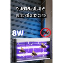 Byanes 8 Watt Elektrikli Sivri Sinek Öldürücü Sinek Cızz Cihazı Mor Işık Sivri Kara Sineklere