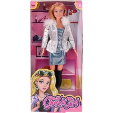 Uravas Store WG-66770 Parlak Elbiseli Ceketli Bebek 29 cm -Vardem