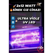 Byanes Sinek Öldürme Cihazı Elektrikli Sinek Öldürücü Uv Işıklı Sinek Yakalayıcı 2X12 Watt 100 Metre