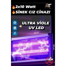 Byanes Sinek Öldürme Cihazı Elektrikli Sinek Öldürücü Uv Işıklı Sinek Yakalayıcı 2X10 Watt 80 Metre
