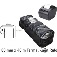 Searock Termal Kağıt Siyah 44GR 80MM 40M 10`lu 6 Paket (1 Kutu) 30 Rulo