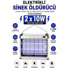 Byanes Elektrikli Sivrisinek Yok Edici Sinek Öldürücü Büyük Boy Mavi Işık Uv Hem Gece Lambası Hem Güçlü 10-10 W