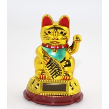 Uravas Store Güneş Enerjili Pati Salayan Şans Kedisi ( Maneki Neko ) ALK2931