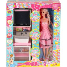 Uravas Store OYD-02390 Bebek ve Aynalı Lavabo Oyun Seti  Oyuncak