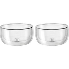 Sorrento Çift Camlı 2'li Kase Seti, Şeffaf, 280 ml