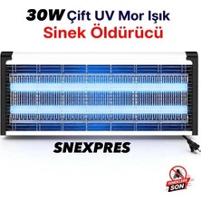 Byanes 30W Elektrikli Sivrisinek Öldürücü 100M2 Büyük Boy 30W Sessiz Sinek Öldürücü Mor Işıklı Sineksavar