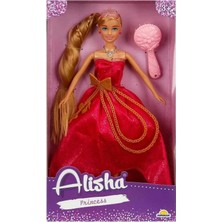 Uravas Store 0835 Nessiworld-Rst-Sıs-Mnk Prenses Uzun Saçlı Aksesuarlı Bebek Set 29 cm 3renk