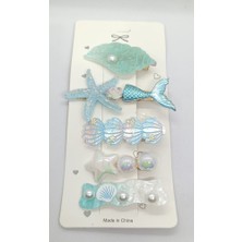Nd Jewelry Little Ocean Deniz Temalı 5'li Pens Toka Seti - Mermaid