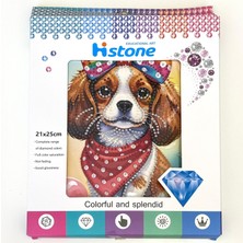 NT Boncuklu Taşlı Pano Mozaik Elmas Goblen Çocuklar Için Diamond Tablo 21 x 25 cm Yakışıklı Köpek