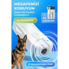 Byanes Ultrasonik Kedi Köpek Kovucu Cihaz - 10 mt Etkili Taşınabilir El Tipi Pil Dahil Hayvan Uzaklaştırıcı