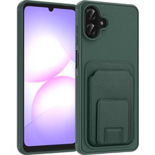 Butam Bilişim Galaxy A07 Kılıf Kartlıklı Standlı Kamera Yükseltili Silikon Btbm