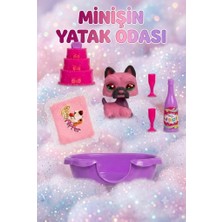 Farbu Oyuncak Petclub Sevimli Minişin Yatak Odası Oyun Seti Sevimli Pembe Köpek ve Eğlenceli Aksesuarlı Kutu Oyuncak