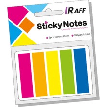Robotik Programlama  Raff Yapışkanlı Not Kağıdı 5X15MMX75MM Neon Renkler