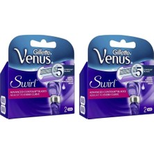 Gillette Venus Swirl Extra Smooth Kadın Yedek Tıraş Bıçağı 2'li x 2 Paket