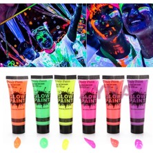 Uravas Store Neonlu Glow Parti Yüz Boyası 6 Renk 6 Adet