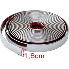 OEM Yapışkanlı Nikelaj Şerit Bant Çıta, 18MM, 5 Metre, Krom