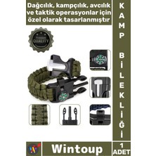Wintoup #bileklik Outdoor Kamp Taktik Hayatta Kalma Acil Durum Ekipman Dağcılık Düdüklü Pusulalı Bileklik
