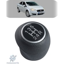 Parçamatik Fiat Linea Grande Punto 5 Ileri Krom Çerçeveli Vites Topuzu 55348538 Manuel Vites Kolu Topuzu Oem Uyumlu