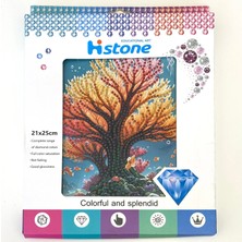 NT Boncuklu Taşlı Pano Mozaik Elmas Goblen Çocuklar Için Diamond Tablo 21 x 25 cm Ağacım Görkemi