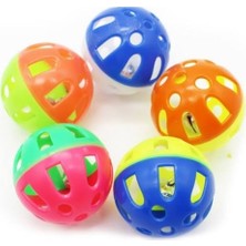 Uravas Store Çıngıraklı Renkli Kedi Oyun Topları 20LI