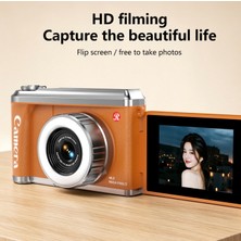 Azurtech Yeni 2.4 Inç IPS Ekran Çift Lensli Ccd Çocuk Kamerası Kapaklı 1080P 720P 48MP Vlog Çekimi Kayıt Retro Kamera