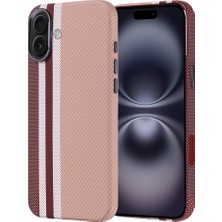 Mobilteam iPhone 16 Plus Kılıf Ultra Ince Magsafe Karbon Fiber Görünümlü Ince Hafif Mbtm