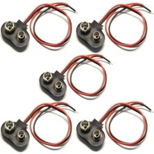 OEM Arduino 5 Adet - 9V Pil Başlığı Bağlantı Kablosu Jack Soket 9VOLT