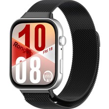 OEM Huawei Watch Fit 4/fit 4 Pro/fit 3 ile Uyumlu Metal Hasırlı Kordon Manyetik Tasarımlı Terletmeyen Nefes Alan Hafif Yapılı Bileğe Göre Ayarlanabilen Deformasyona Dayanıklı Milano Kayış