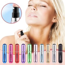 OEM Kyrotech 5ml Metal Taşınabilir Parfüm Şişesi, Doldurulabilir Seyahat Parfüm Atomizeri, Alüminyum Gövdeli Kolonya Dispenseri, Sızdırmaz Mini Cep Boyu Sprey Şişesi, Uçak Kabin Uyumlu Unisex (Gümüş)