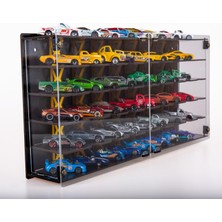 OEM Pleksi Kapak 48 Araçlık 1/64 Hotwheels, Matchbox Uyumlu Hobi Oyuncak Araba Rafı Koleksiyon Model Araba Garajı