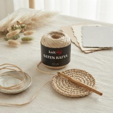 Knitme Saten Rafya-Raffia Iplik 100 gr Krem.