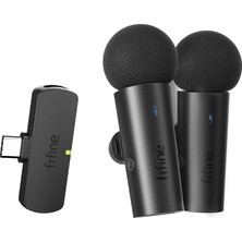 OEM 2 Mikrofonlu Kablosuz Yaka Sistemi, Youtube Video Röportaj Vlog Için Yaka Mikrofonlu Net Ses, Android TELEFON/TABLET/IPHONE15 (Usb C) Dizüstü Bilgisayar-M8 Için Tip C Alıcılı Çift Mini Mikrofon