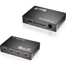 OEM 4 Portlu HDMI Splitter Dağıtıcı, 1 Giriş 4 Çıkışlı, Aynı Anda Görüntü Dağıtımı, 1.4V 1080P,