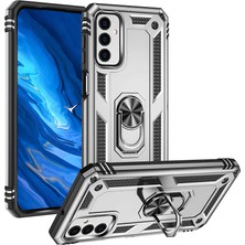 Tılsım Tekno Galaxy M23 Kılıf Kamera Koruyucu Manyetik Standlı Tank Koruma Tstk